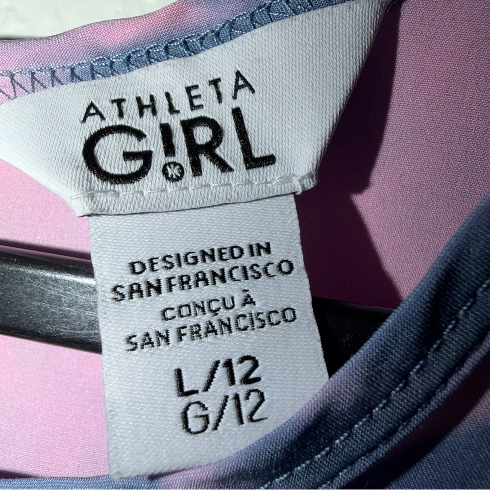 Athleta Kids Tie-Dye On The Go Romper - Purple and Pink Size L (12) - Picture 4 of 7